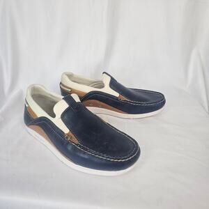 Sebago Docksides Boat Shoes Leather Canvas Slip-On Size 6W Nautical Classic